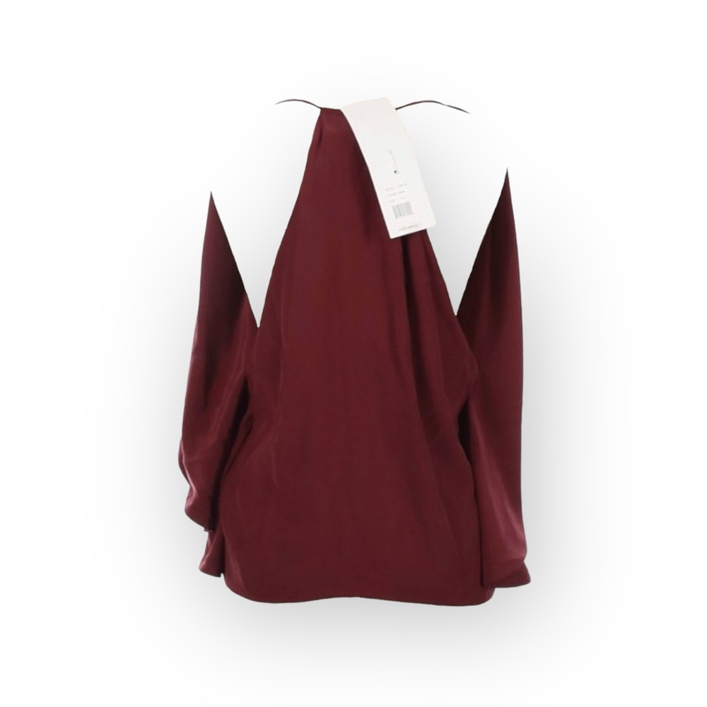 new Robert Rodriguez ✦ Chic Draped Overlay Strappy Silk Cami Top ✦ Wine 12 L XL - Picture 6 of 17